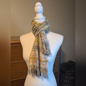 V.FRAAS striped cotton blend scarf string tassel